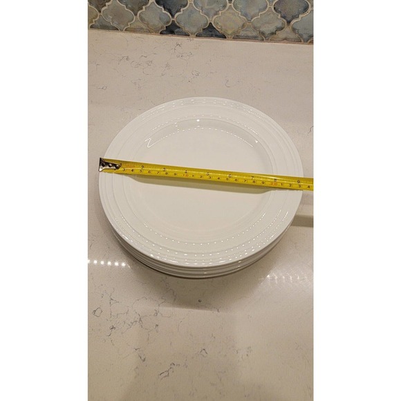 Mikasa Swirl White Bone China salad Plate 9 1/4" Set Of 2 - Picture 7 of 7